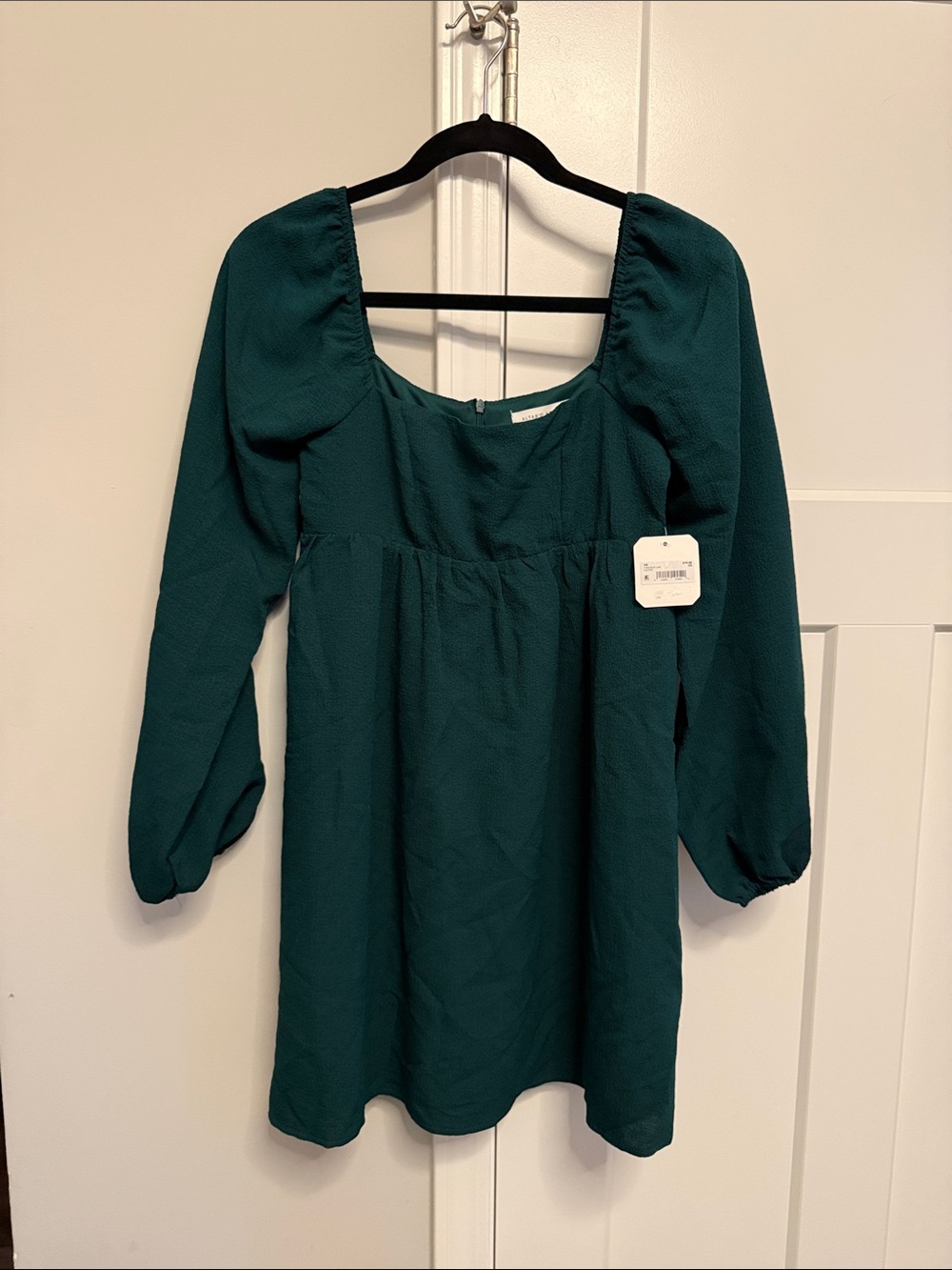 Altar'd State Emerald Green Long Sleeve Mini Dress